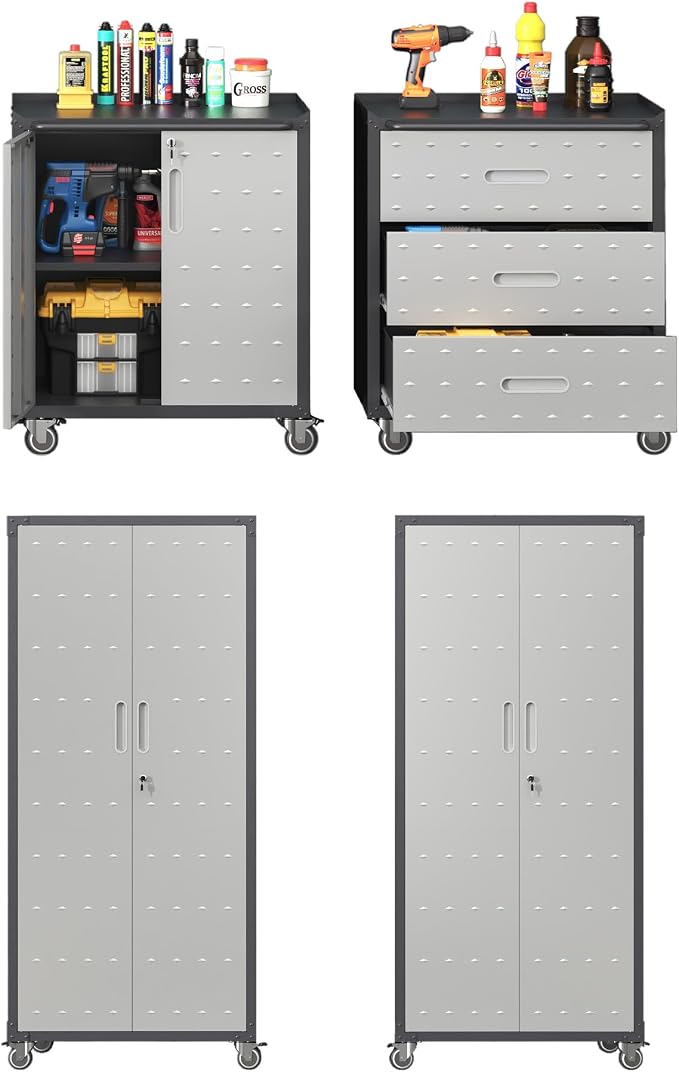 Metal Tool Cabinet, Garage Storage Cabinet System, Wall Cabinet & Locking by VIYET