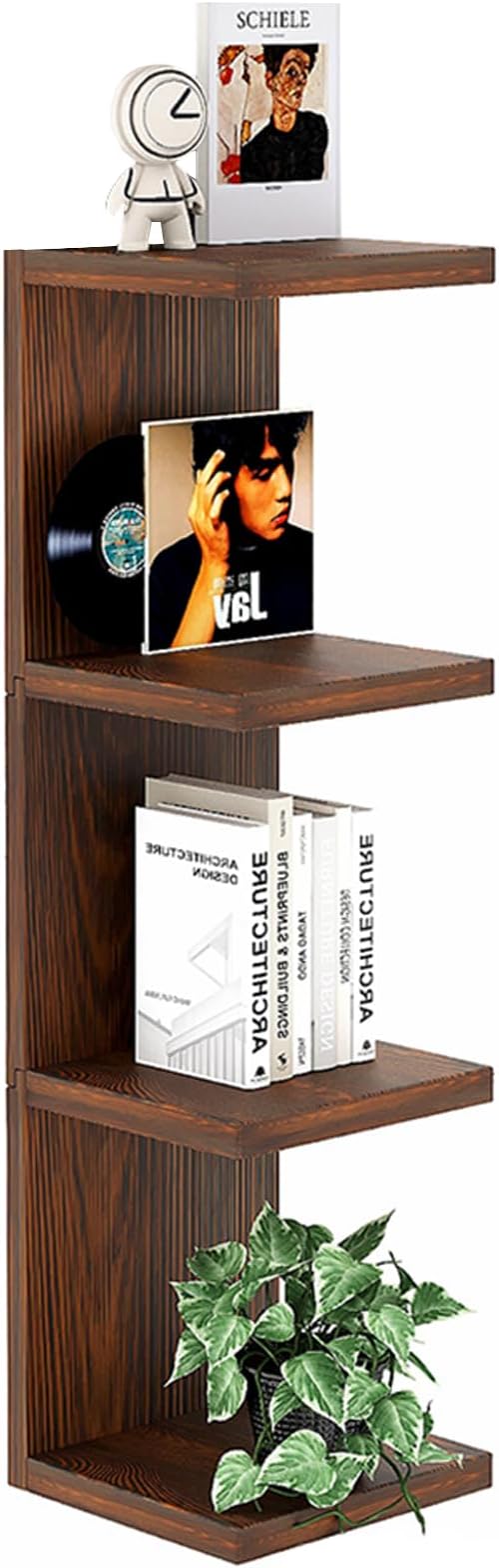 LitaEther 4 Tiered Wood Wall Shelf Units, Lack Floating Shelves, Rustic by Shopnow