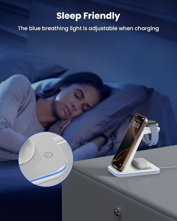 3 in 1 Wireless Charging Station, Wireless Charger Stand - Image 5