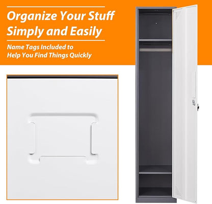 Metal Locker for Home, Dressing Room, Lockable Locker Cabinet - Image 5