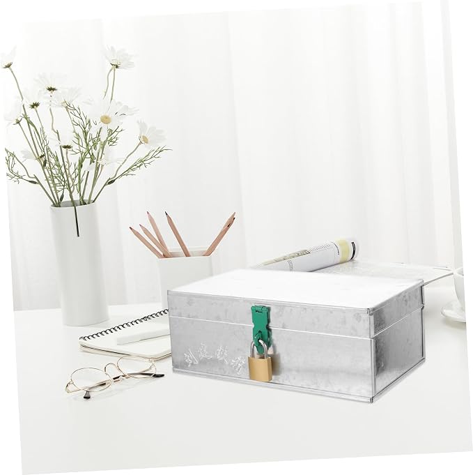 KICHOUSE Tool Box Rigid Storage Box Lock Iron Sheet Outdoor Storage Container - Image 8