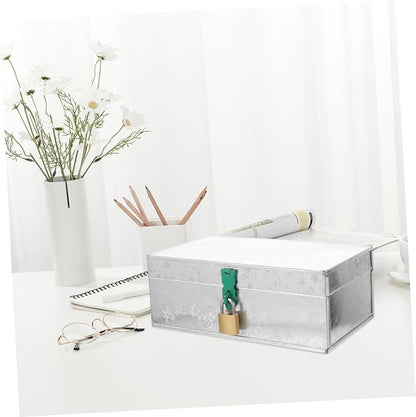 KICHOUSE Tool Box Rigid Storage Box Lock Iron Sheet Outdoor Storage Container - Image 8