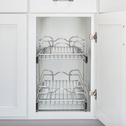 Rev-A-Shelf 2-Tier Kitchen Cabinet Pullout Shelf and Drawer Organizer Slide Out - Image 9