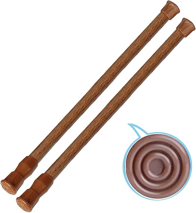 2 Pack Small Tension Rods 15.7 in to 28 Curtain Rods Window Rods in Extendable by HILLHOME