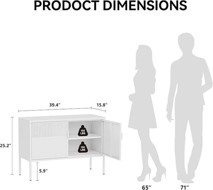 COFaR TV Stand for TVs up to 75 Inch, Metal Entertainment Center - Image 2