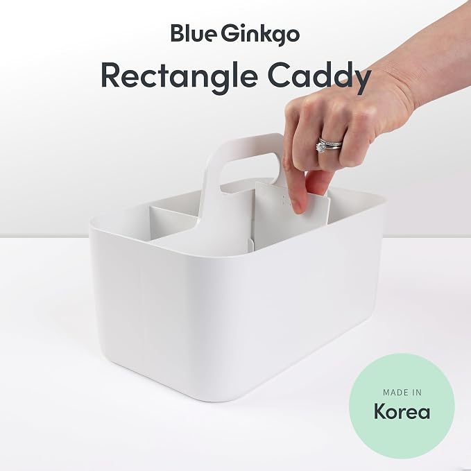 BLUE GINKGO Stackable Organizer Caddy – Korean-Made Portable Tote - Image 2