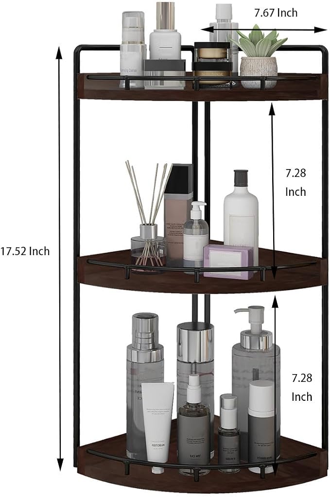 Dorhors Corner Bathroom Organizer Countertop, Vanity Counter Storage Shelf | 3 - Image 3