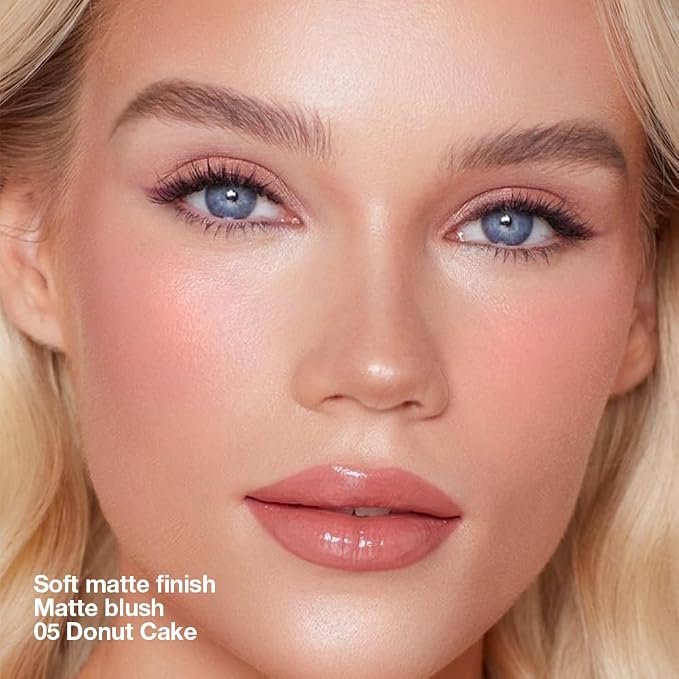 Blush for Cheeks, Lightweight, Fade and Transfer-Resistant, Effortless Matte - Image 3