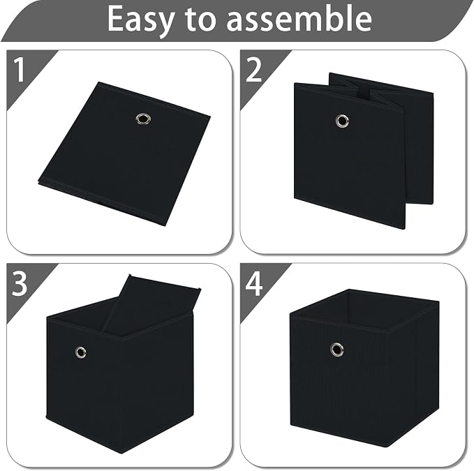 13x13x13 storage cube bins, collapsible fabric storage cubes Decorative storage - Image 6