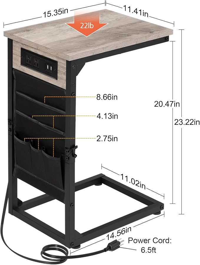 AMHANCIBLE C Shaped End Table - Image 3