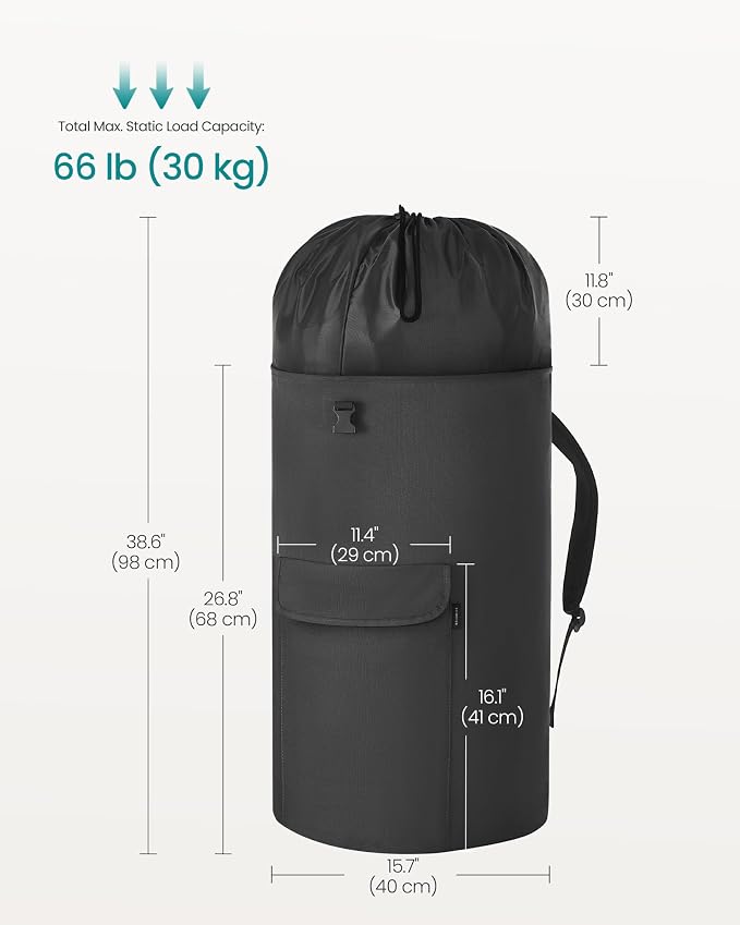 SONGMICS Laundry Bag, Laundry Backpack 31.7 Gallons, Heavy-Duty, Large - Image 6