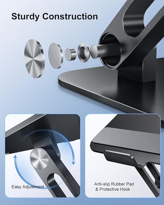 Adjustable Laptop Stand Ergonomic Computer Riser Aluminum Laptop Stand - Image 7