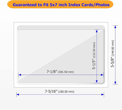 Clear Adhesive Index Card Pockets, 50 Pack | Top Open - Image 2