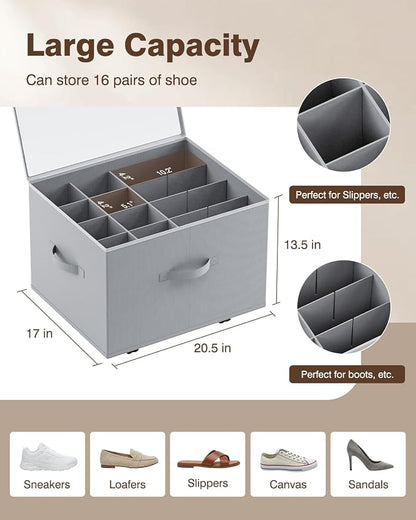 HOUSE AGAIN Shoe Organizer for Closet, Shoe Storage Organizer - Image 2