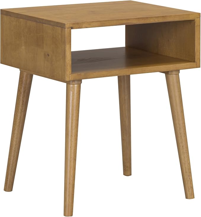 NTC Zoe Solid Wood Nightstand, Mid Century Modern Side Table Bedroom, Bedside by NTC