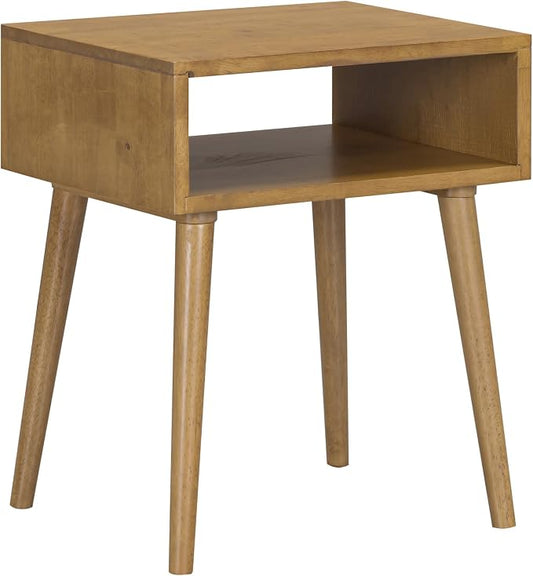 NTC Zoe Solid Wood Nightstand, Mid Century Modern Side Table Bedroom, Bedside by NTC