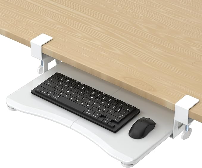 suptek Small Keyboard Tray Under Desk Pull Out by suptek