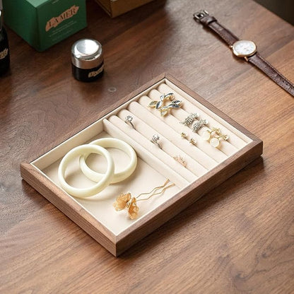 Black Walnut Wooden Jewelry Tray Organizer - Image 3