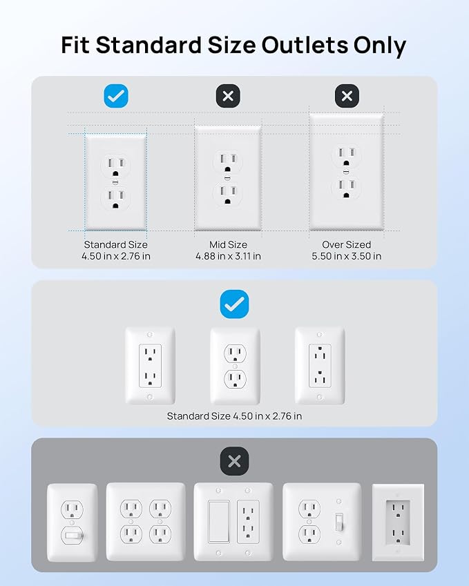 TROND Flat Plug Power Strip - 6ft Extension Cord with Multiple Outlets and 4 - Image 2