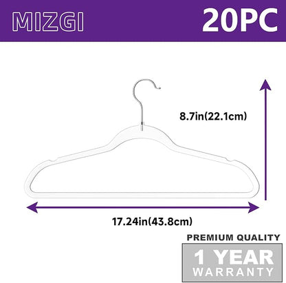 MIZGI 20 Pack Clear Plastic Hangers - Image 6