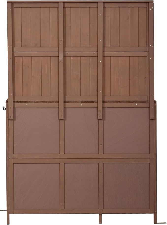 Potting Bench with Hutch, Large Countertop, Patio Kitchen Island with - Image 8