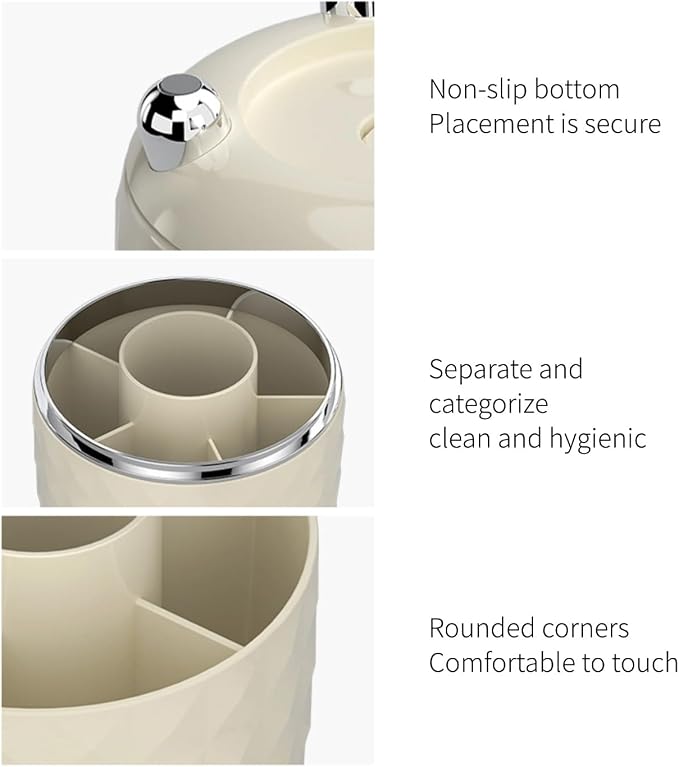 360° Rotating Makeup Organizer, Spinning Cosmetic Storage Tower - Image 4