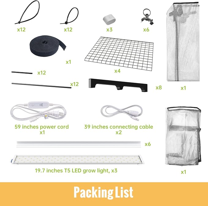 Indoor Greenhouse with Grow Light, 4-Tier Plant Stand with Zippered PVC Tent - Image 8