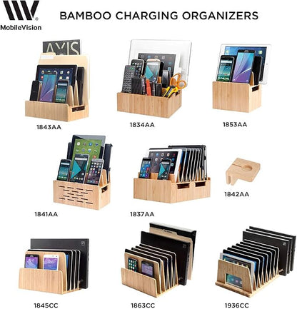 MobileVision Slim Bamboo Charging Station & Compatible Adapter - Image 8