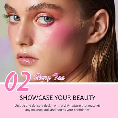 evpct 2In1 Blush Contour Multiuse Makeup Stick, Berry Tan & Brown Creamy Butter - Image 3