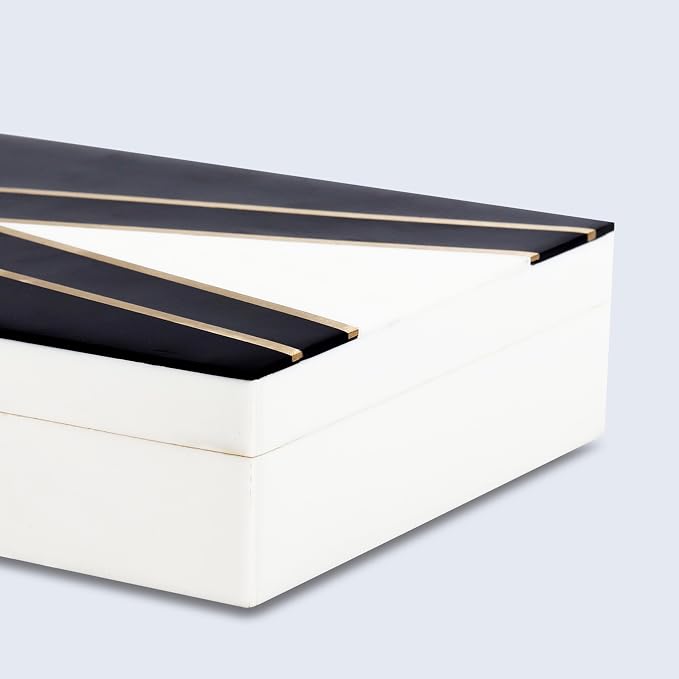Handicrafts Home Black and White Decorative Storage Box - Image 5