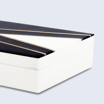 Handicrafts Home Black and White Decorative Storage Box - Image 5