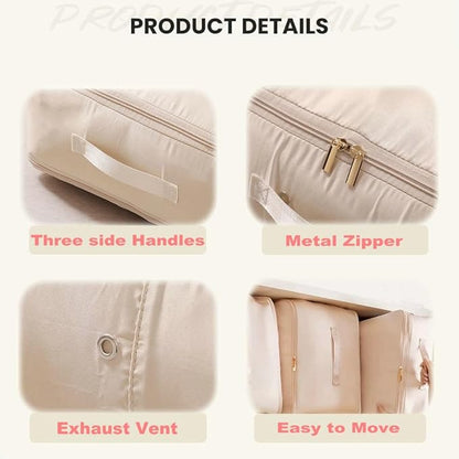 Ultra Space Saving Self Compression Organizer, 2025 New 3-Layer Zipper Large - Image 5