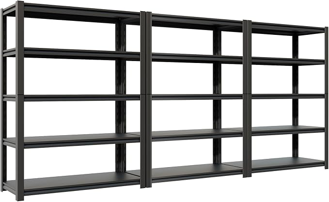 72''H Garage Shelving Heavy Duty, 2800LBS Storage Shelves, 5-Tier Adjustable by Qxdyt