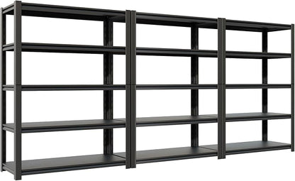 72''H Garage Shelving Heavy Duty, 3000LBS Storage Shelves, 5-Tier Adjustable by Qxdyt