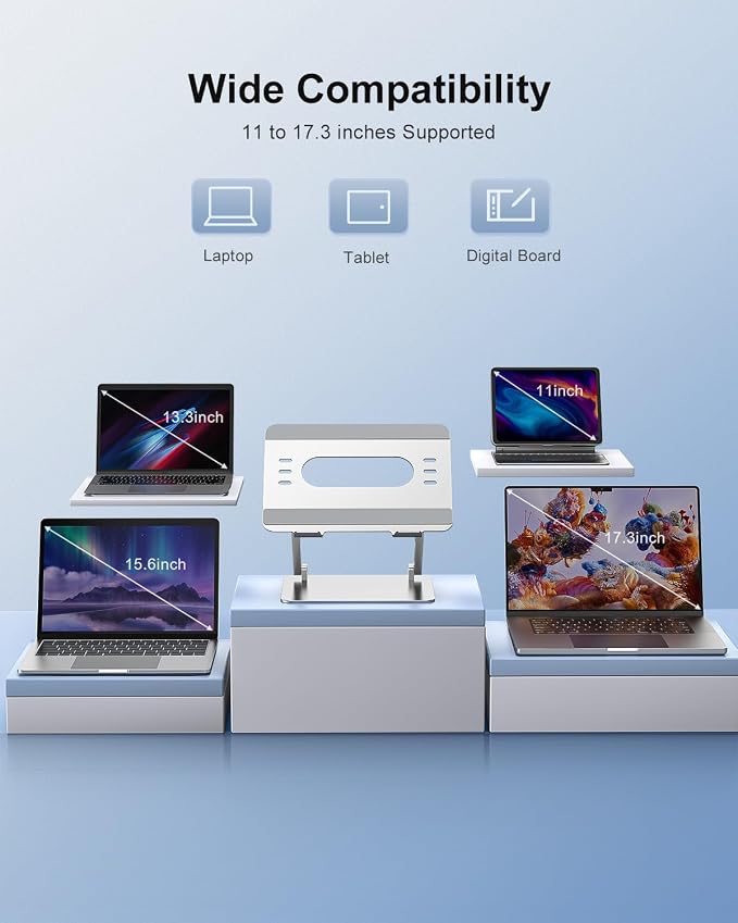 Adjustable Laptop Stand Ergonomic Computer Riser Aluminum Laptop Stand - Image 6