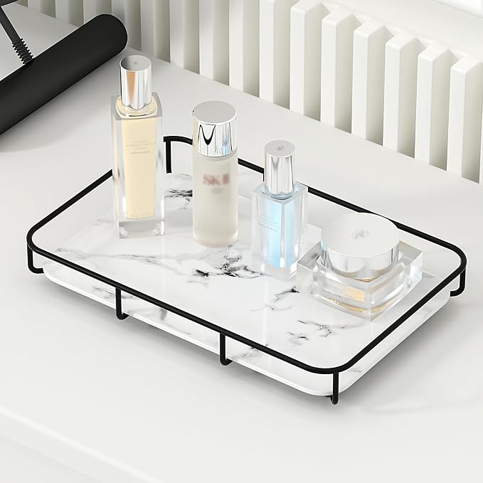 Vanity Tray Makeup Organizer Cosmetics Storage Bathroom Skincare Organizer by Dobbyby