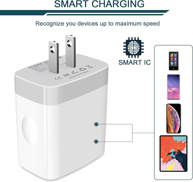 USB Charger Cube, Wall Charger Plug, AILKIN 4.8A 4-Muti Port USB Adapter | - Image 3