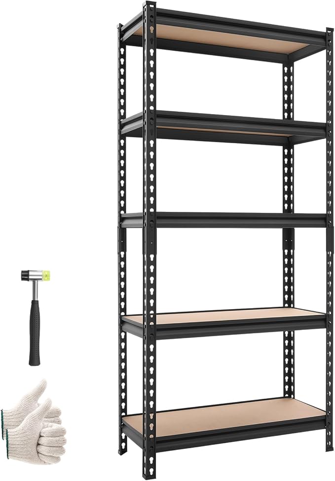 VEVOR Storage Shelves, 5-Tier Adjustable, 2000 lbs Capacity, Heavy Duty Garage by VEVOR