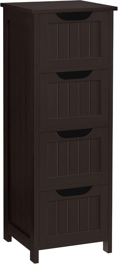 Yaheetech Bathroom Storage Cabinet, Espresso | Narrow Freestanding Organizer by Unknown