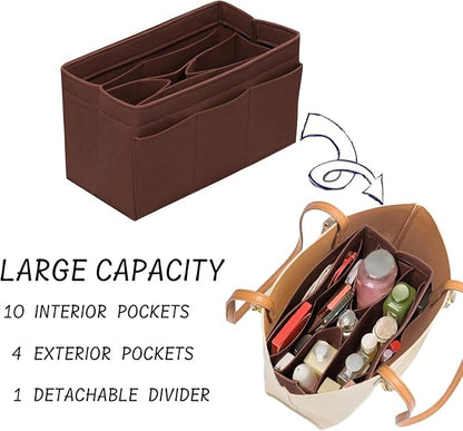 DailyPlus Purse Organizer Insert Felt Bag Organizer Handbag Organizer Insert - Image 5