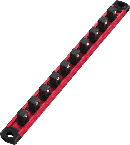 WORKPRO Magnetic Socket Organizer, 1/2-Inch Drive Aluminum Alloy Sockets Rail by WORKPRO