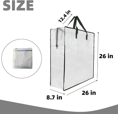 Clear Storage Bags with Zipper and Handles, Blanket Bags - Image 2
