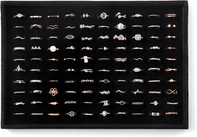 Large Jewelry Organizer for Drawer Insert Velvet Stackable Jewelry Trays for by Unknown