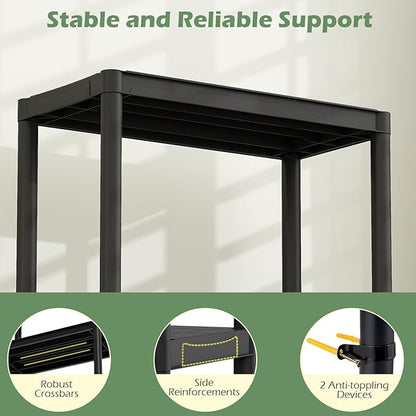 GIANTEX 3-Tier Heavy-Duty Plastic Storage Shelves | Freestanding Garage - Image 6