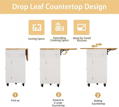 59’’ Rolling Kitchen Island Cart - Image 3