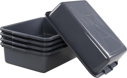 5-Pack Small Commercial Tote Box, 8 L Plastic Bus Box - Image 7