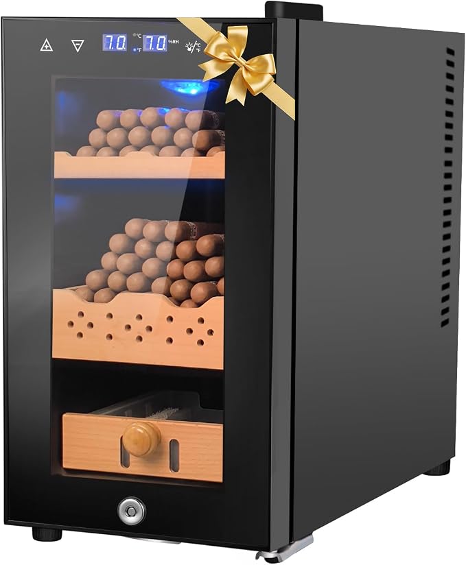 25L Cigar Electric Humidor, Thermostatic Electric Cooler Cabinet by Velieta-SpecialistinFridge