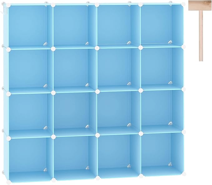 C&AHOME Cube Storage Organizer, 16-Cube Shelves Units, Plastic Storage Cubes by CAHOME