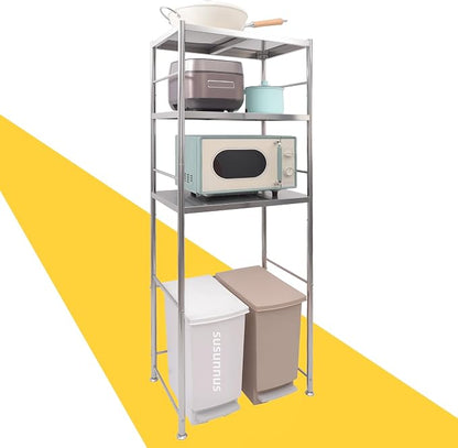susunnus Stainless Steel Shelf, Kitchen Storage Shelves, Microwave Mini Fridge by susunnus