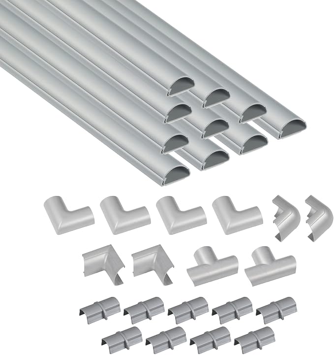 D-Line 157in Cord Cover Kit, Self-Adhesive Wire Hiders, Cable Raceway to Hide by D-LineUSAinc